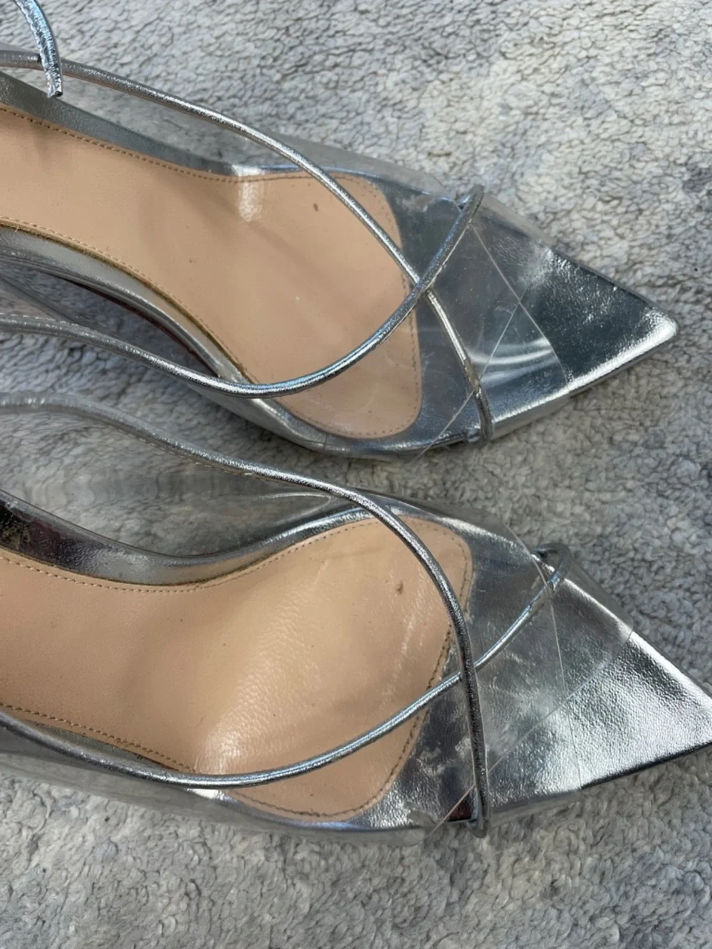 Gianvito Rossi silver plexi